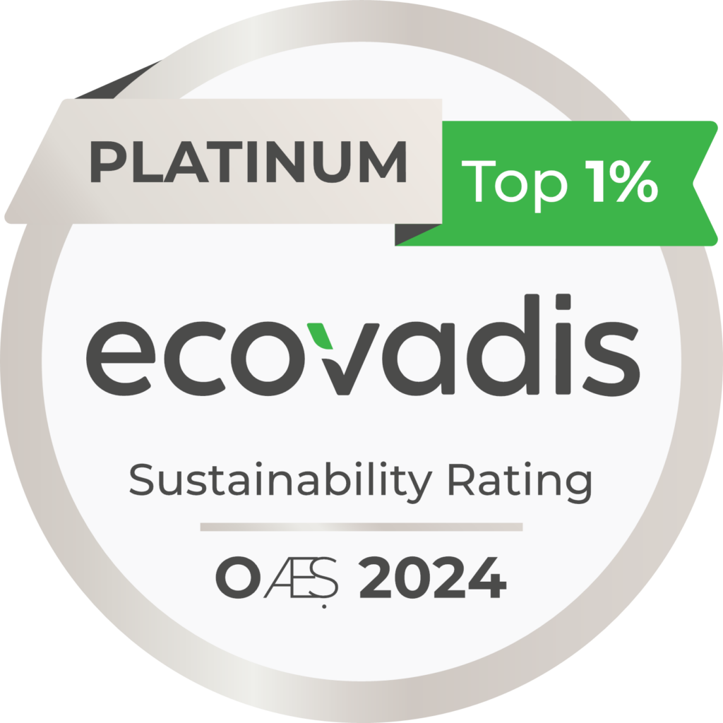 Ence reaffirms its Platinum Medal from Ecovadis, which places it at the global forefront of the pulp industry in sustainability